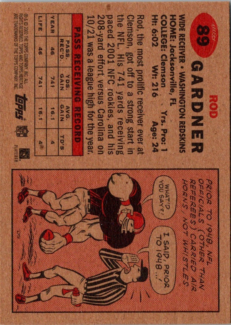 2002 Topps Heritage Rod Gardner