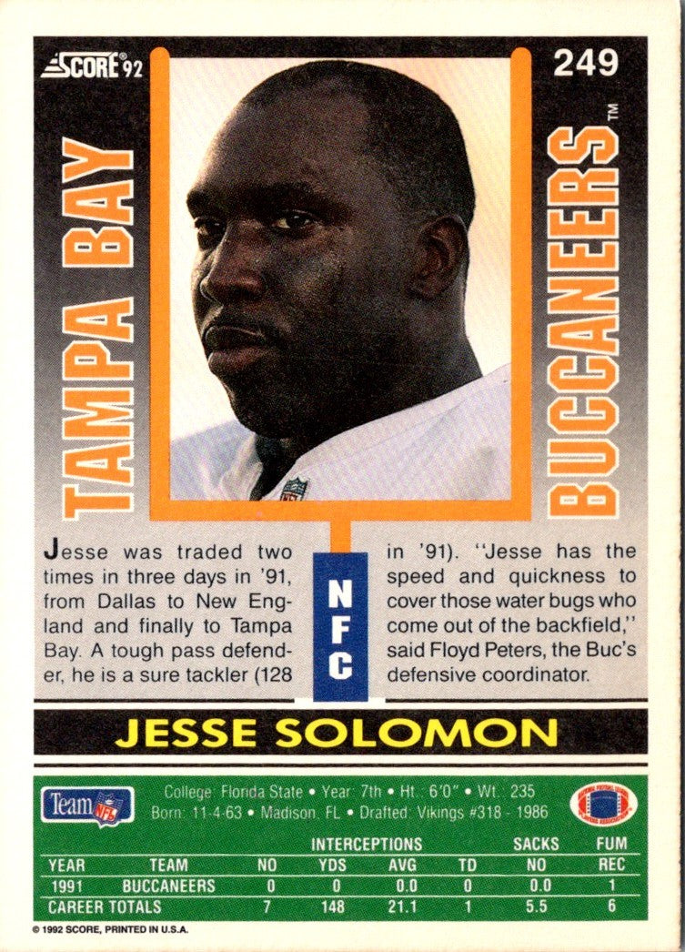 1992 Score Jesse Solomon