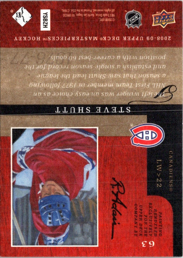 2008 Upper Deck Masterpieces Steve Shutt