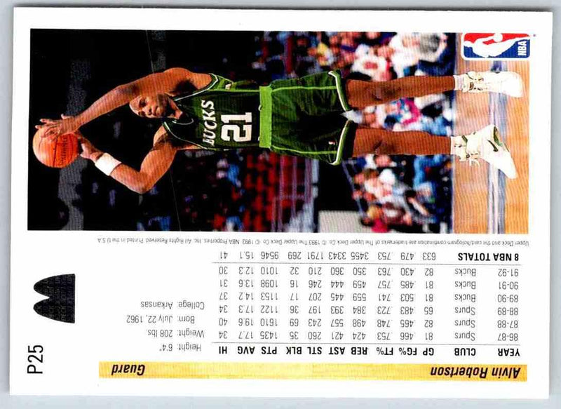 1992 Upper Deck Alvin Robertson