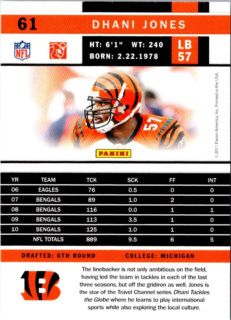 2011 Score Dhani Jones