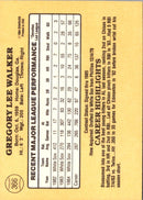 1985 Donruss Greg Walker