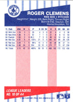 1987 Fleer League Leaders Roger Clemens #10