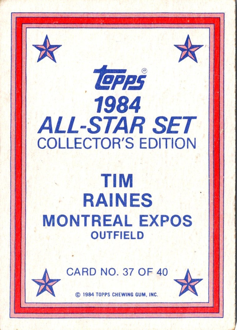 1984 Topps Glossy Send-Ins Tim Raines