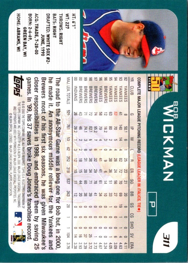 2001 Topps Bob Wickman