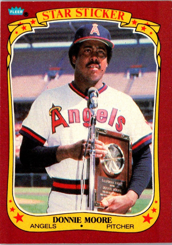 1986 Fleer Star Stickers Donnie Moore #77