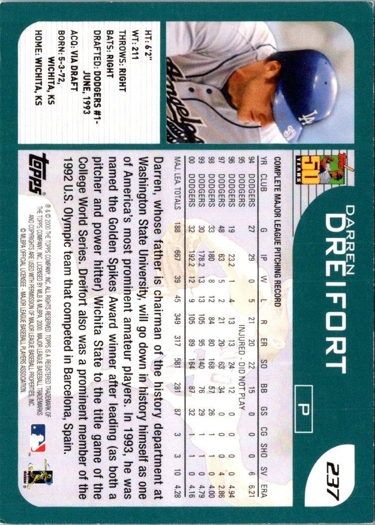 2001 Topps Darren Dreifort