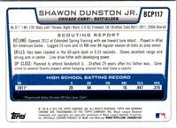 2012 Bowman Chrome Prospects Shawon Dunston Jr. #BCP117