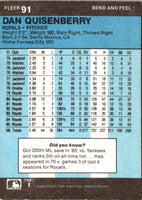 1986 Fleer Star Stickers Dan Quisenberry #91