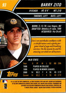 2001 Topps Reserve Barry Zito