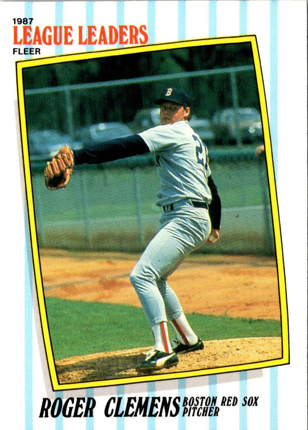 1987 Fleer League Leaders Roger Clemens #10