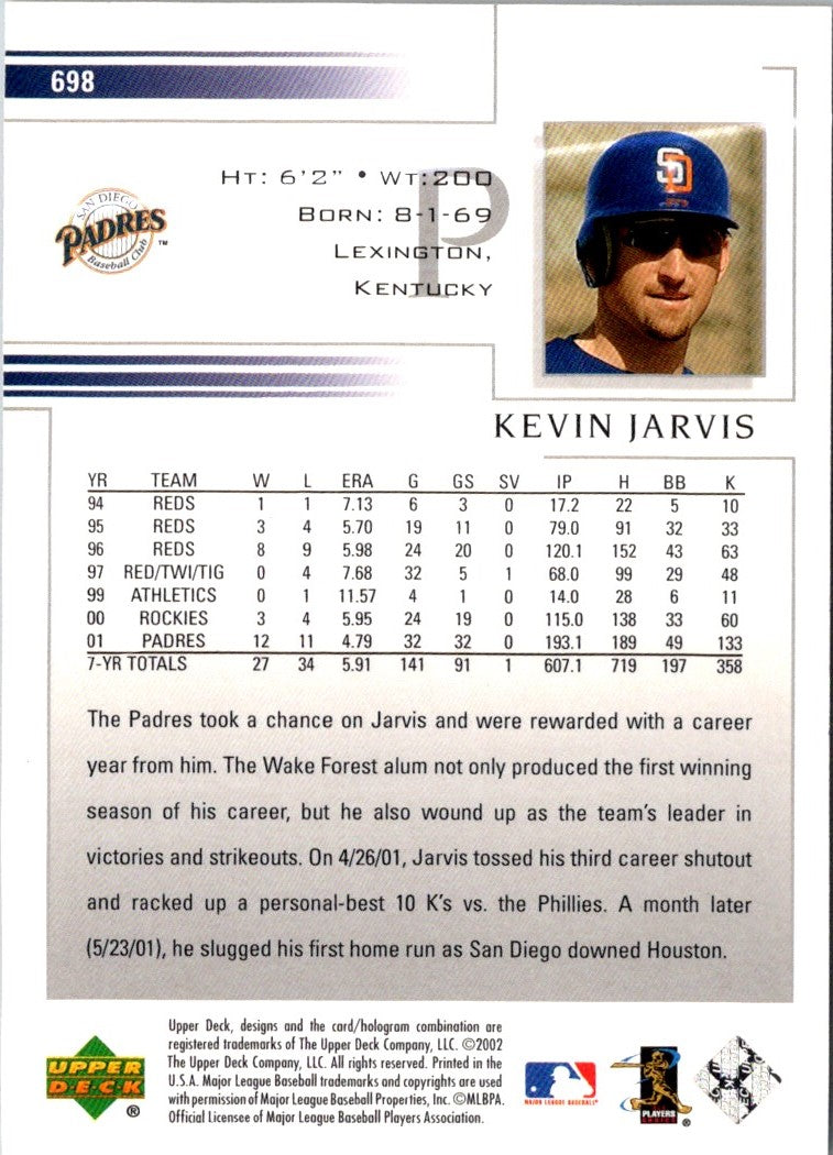 2002 Upper Deck Kevin Jarvis