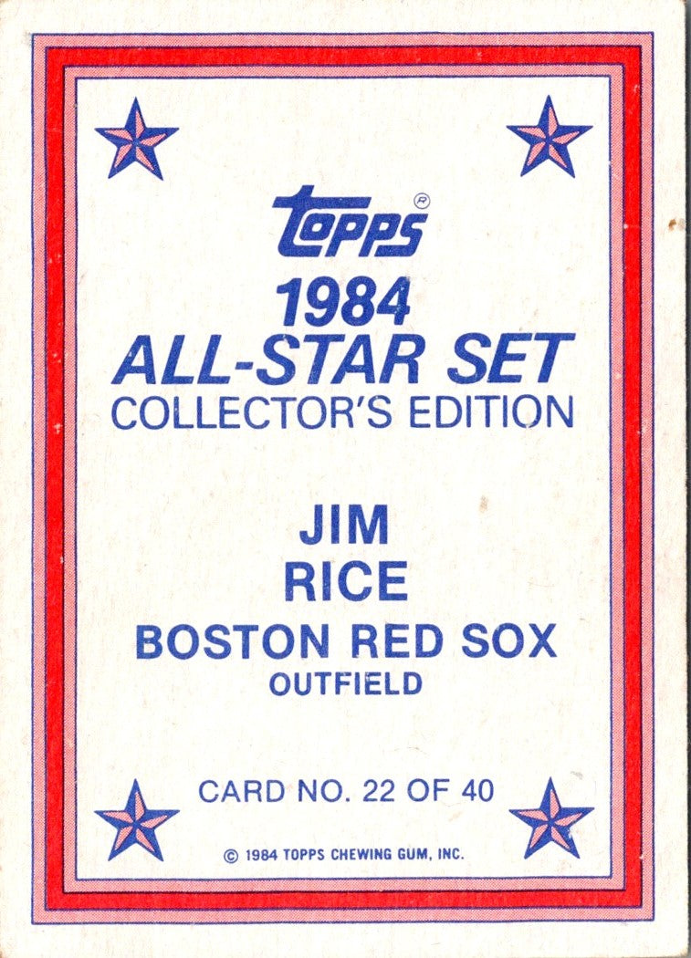 1984 Topps Glossy Send-Ins Jim Rice