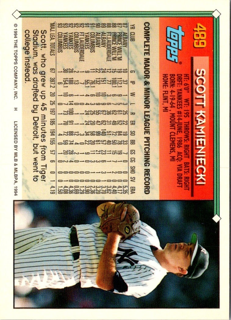 1994 Topps Scott Kamieniecki