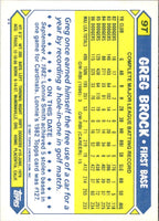 1987 Topps Traded Greg Brock #9T
