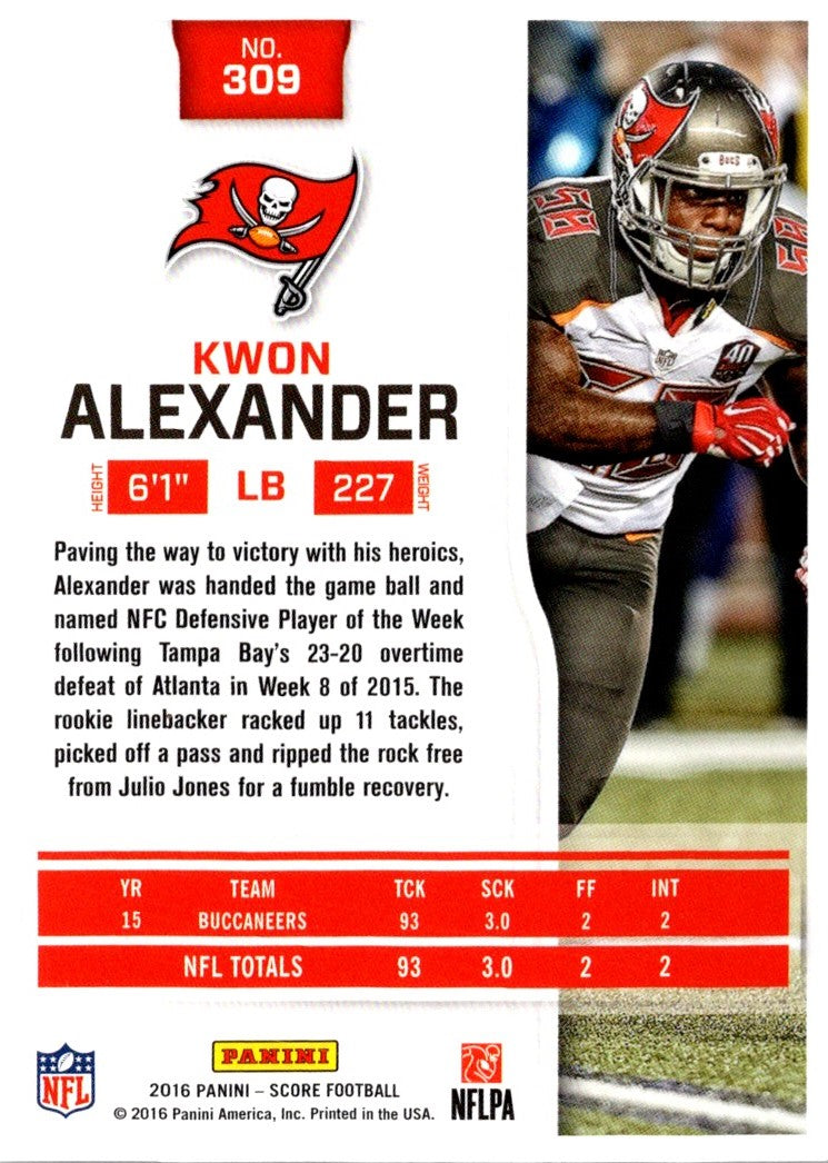 2016 Score Kwon Alexander