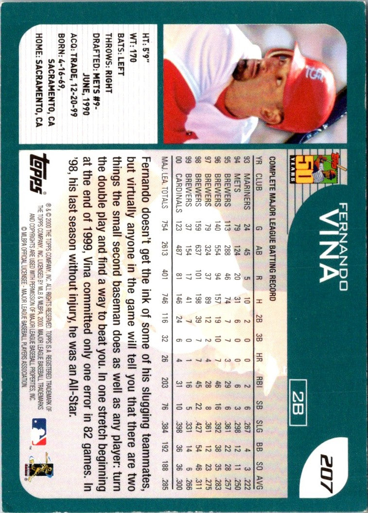 2001 Topps Fernando Vina