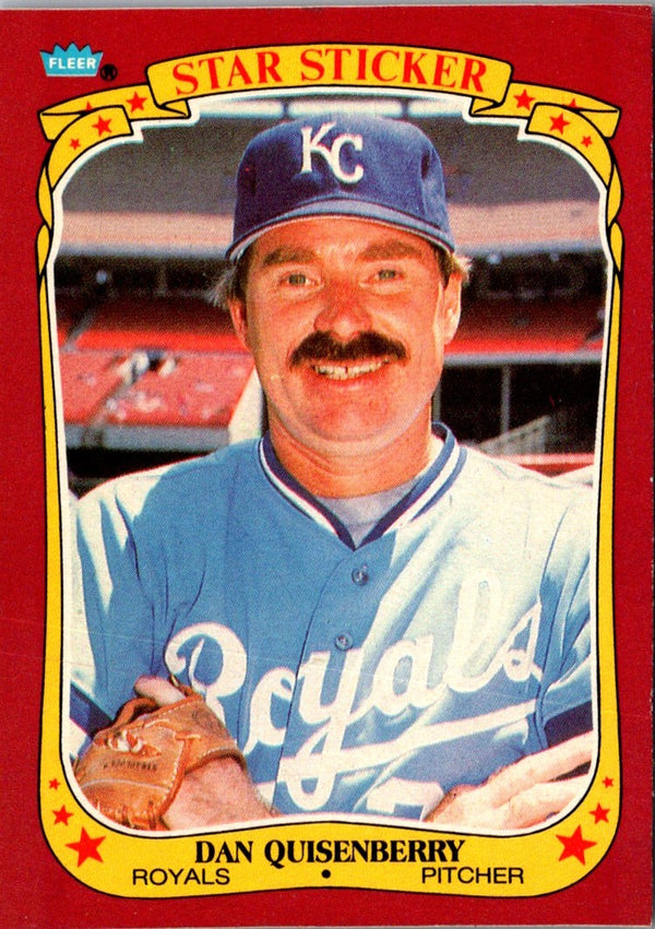 1986 Fleer Star Stickers Dan Quisenberry #91