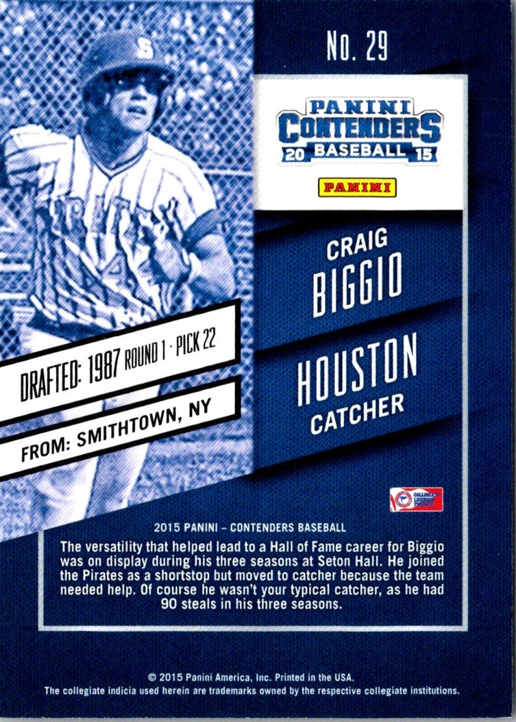 2015 Panini Contenders Craig Biggio