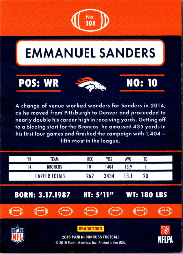 2015 Donruss Emmanuel Sanders