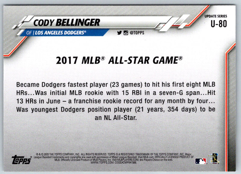 2020 Topps Update Cody Bellinger