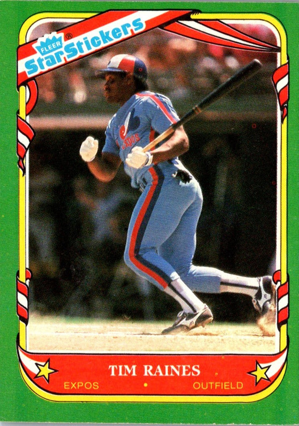 1987 Fleer Star Stickers Tim Raines #94