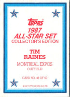 1987 Topps Glossy Send-Ins Tim Raines #48