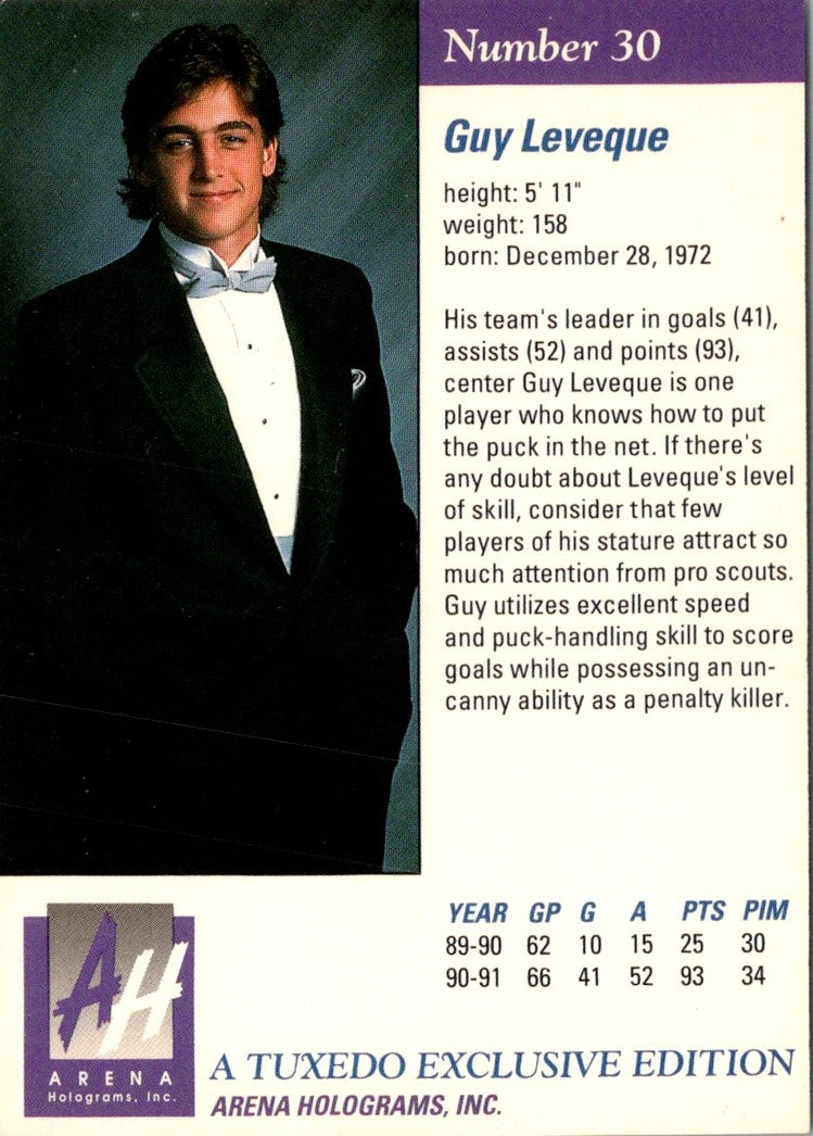 1991 Arena Draft Picks French Guy Leveque