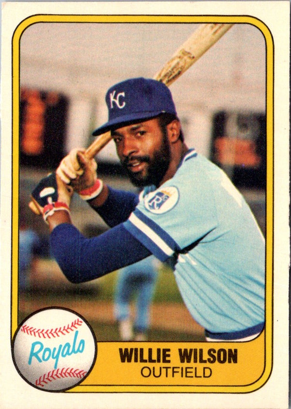 1981 Fleer Willie Wilson #29A