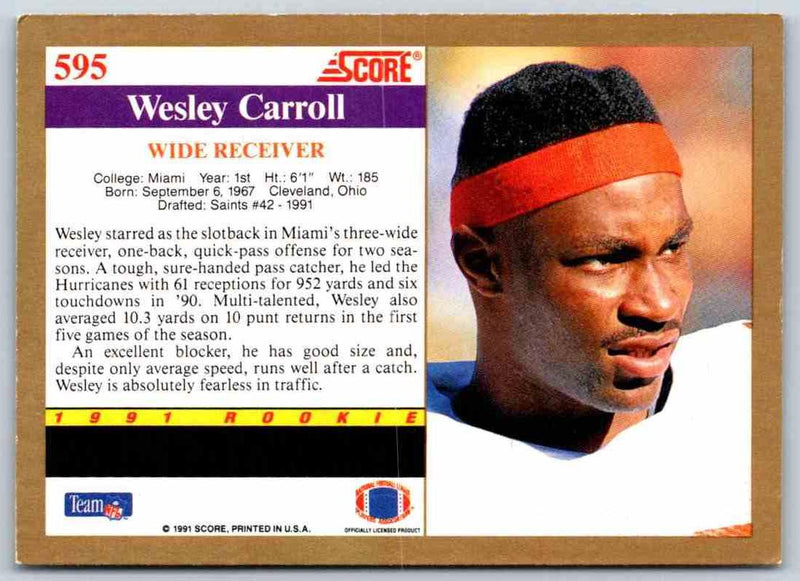 1991 Score Wesley Carroll