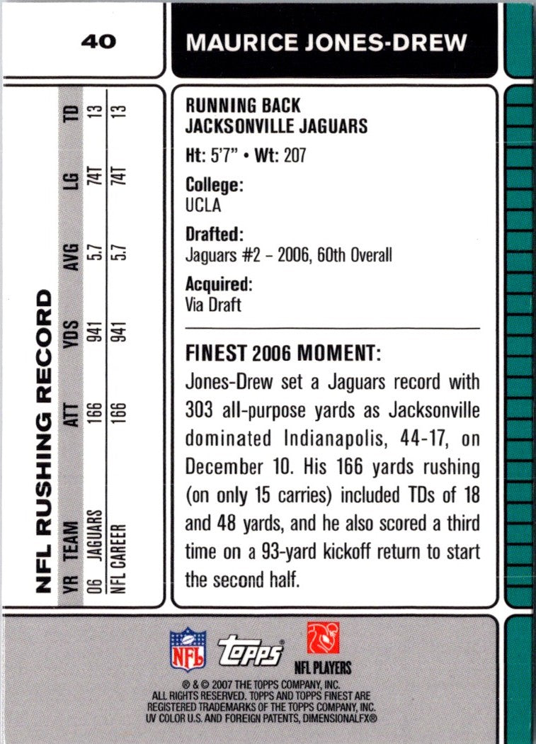 2007 Finest Maurice Jones-Drew