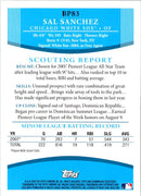 2008 Bowman Prospects Sal Sanchez