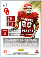 2015 Panini Contenders Draft Picks Adrian Peterson #3