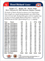 2001 Fleer Greats of the Game Henri Richard #13