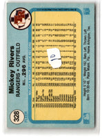 1982 Fleer Mickey Rivers #328