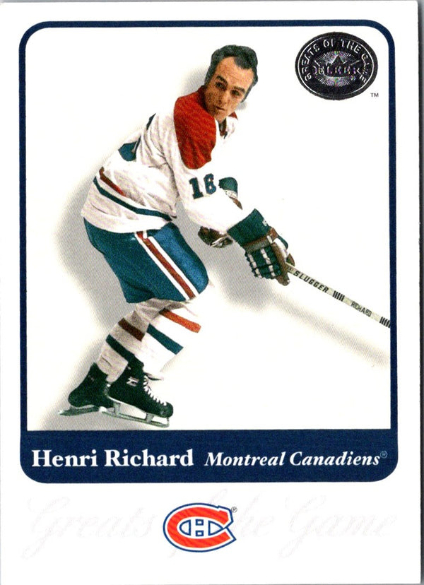 2001 Fleer Greats of the Game Henri Richard #13