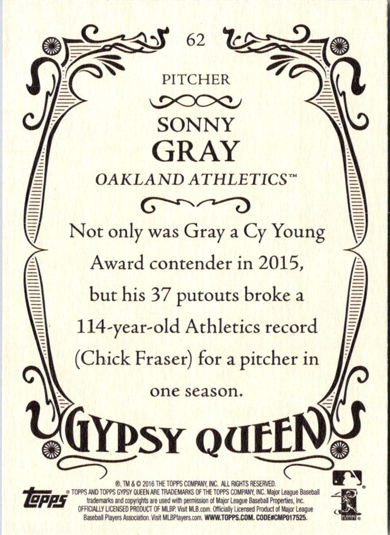 2016 Topps Gypsy Queen Sonny Gray