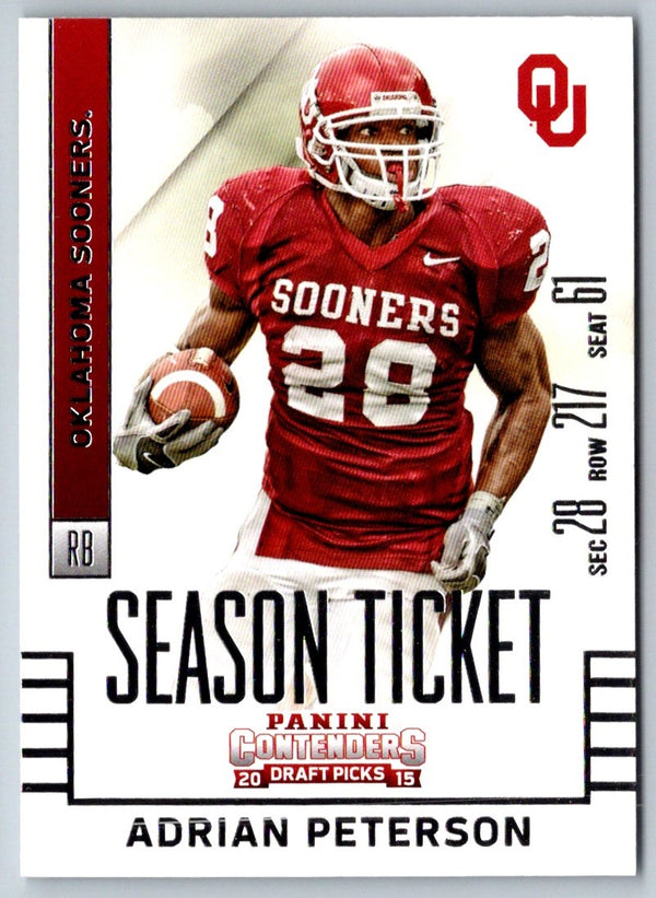 2015 Panini Contenders Draft Picks Adrian Peterson #3