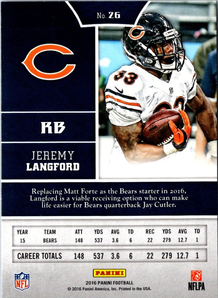 2016 Panini Jeremy Langford