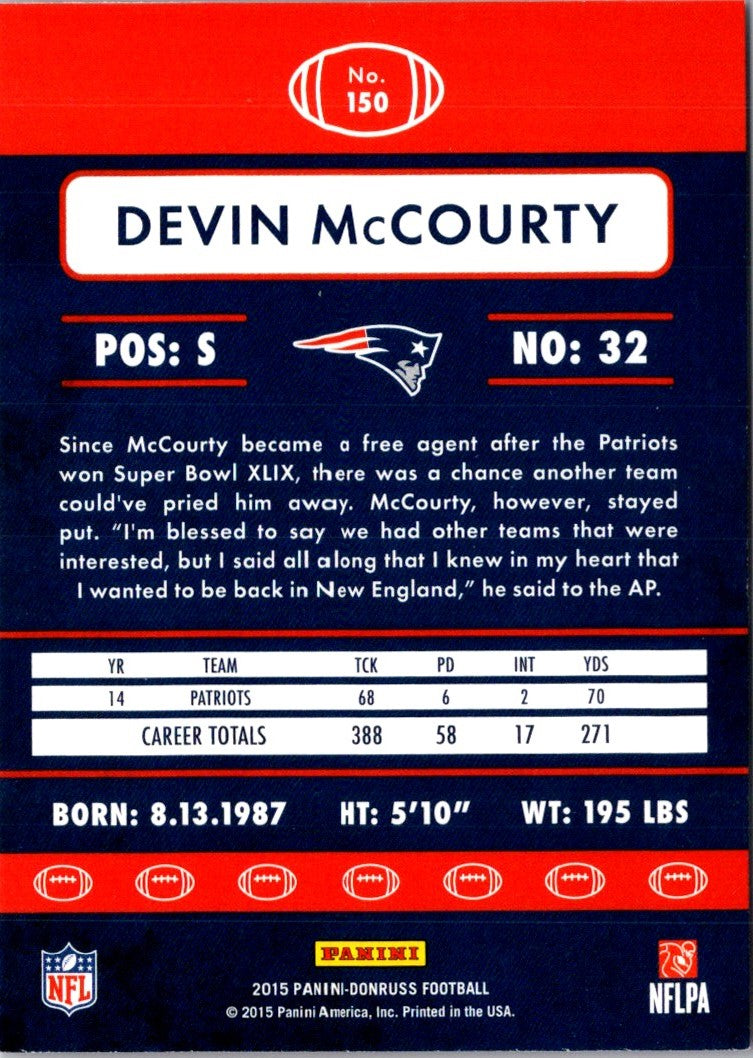 2015 Donruss Devin McCourty