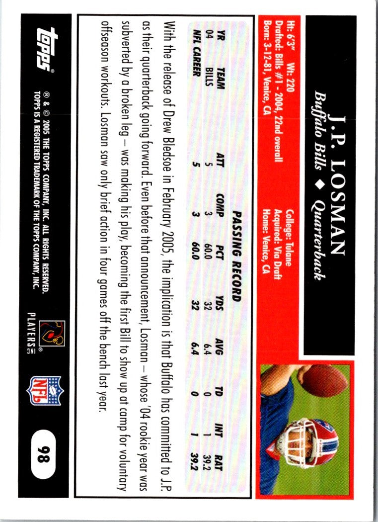 2005 Topps J.P. Losman