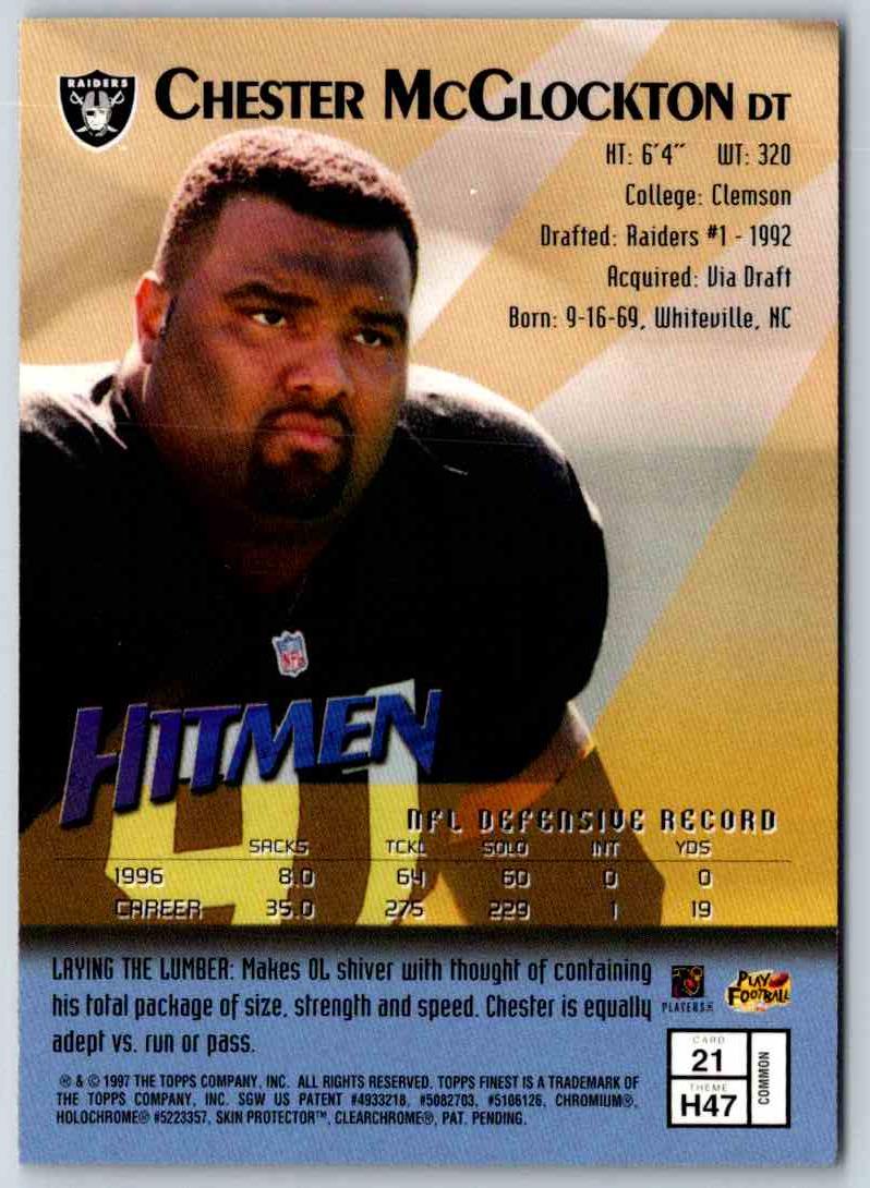 1997 Topps Finest Football Chester McGlockton