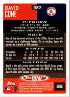 2002 Topps Total David Cone #987