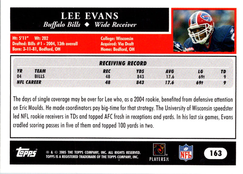 2005 Topps Lee Evans