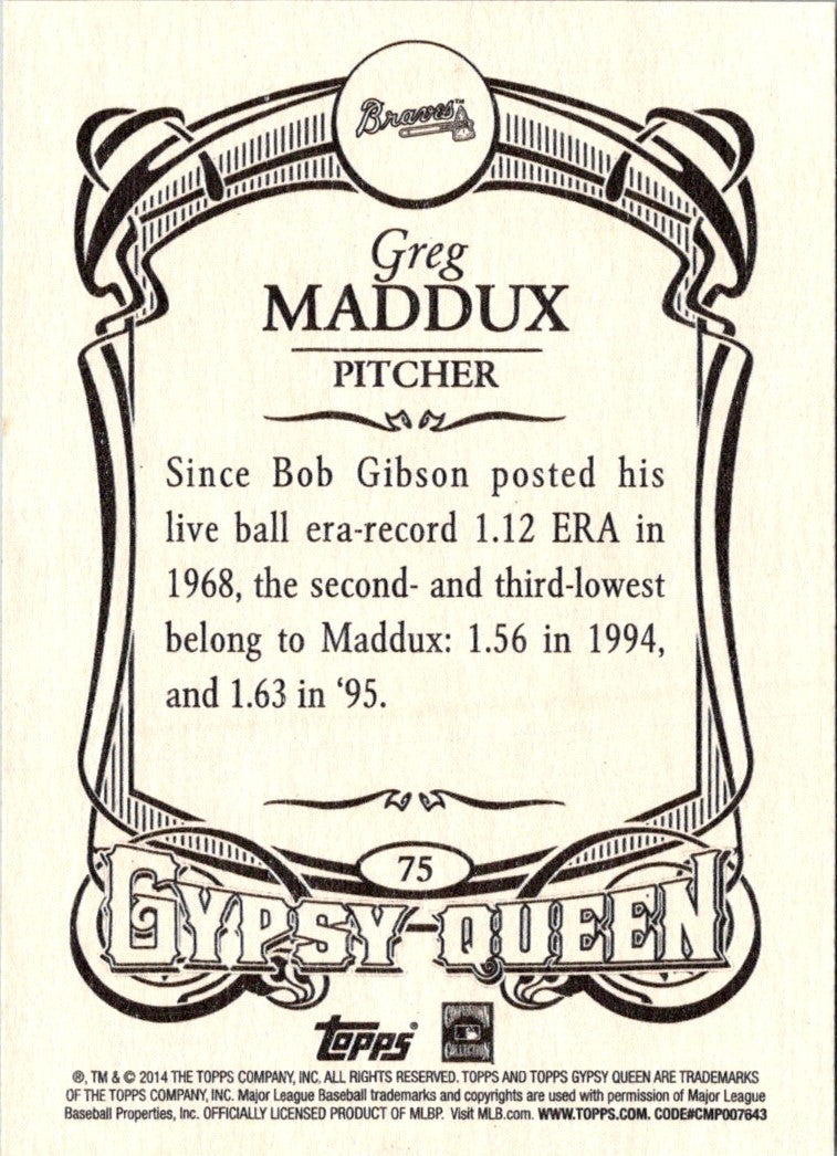 2014 Topps Gypsy Queen Greg Maddux