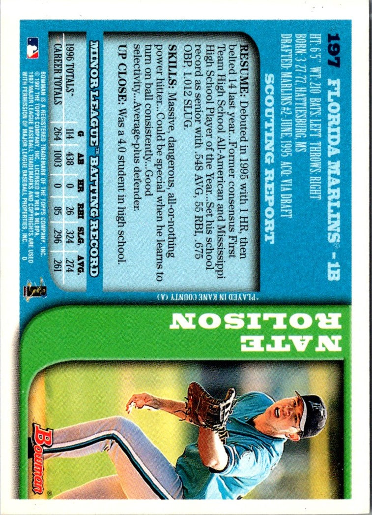 1997 Bowman Nate Rolison