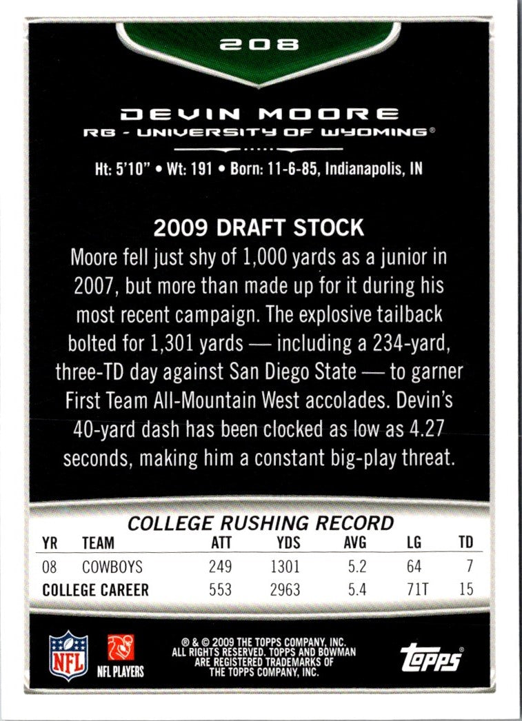 2009 Bowman Devin Moore