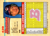 1992 Bowman Mark Lewis #439