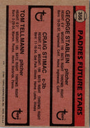 1981 Topps Padres Future Stars - George Stablein/Craig Stimac/Tom Tellmann