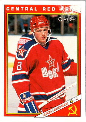 1991 O-Pee-Chee Sharks & Russians Inserts Sergei Nemchinov #24R